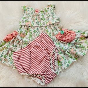 Matilda Jane Dress with bloomers 3/6 Months